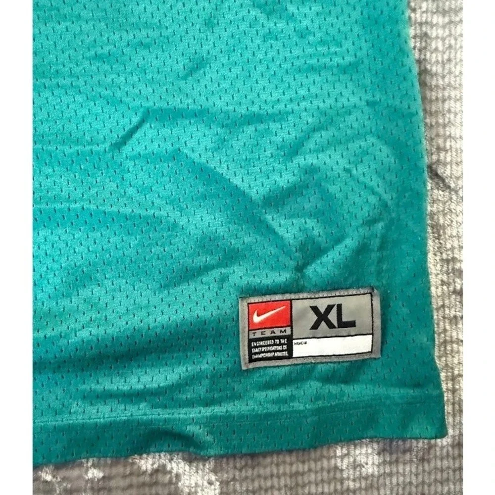 Vintage Nike Miami Dolphins Zach Thomas 54 Jersey Mens XL Aqua NFL Football Mesh